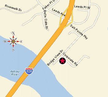 The red star signifies the meeting location.